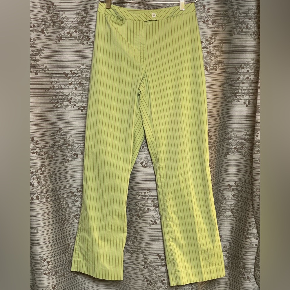 Dolce & Gabbana D&G Green Pinstripe Pants